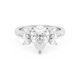 Pear Cluster Lab Grown Diamond Engagement Ring