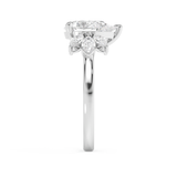 Pear Cluster Lab Grown Diamond Engagement Ring