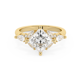 Princess Cluster Lab Grown Diamond Engagement Ring