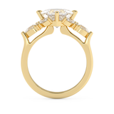 Princess Cluster Lab Grown Diamond Engagement Ring