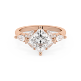 Princess Cluster Lab Grown Diamond Engagement Ring