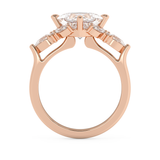 Princess Cluster Lab Grown Diamond Engagement Ring