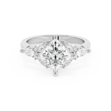 Princess Cluster Lab Grown Diamond Engagement Ring
