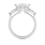 Princess Cluster Lab Grown Diamond Engagement Ring
