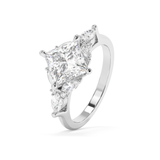 Princess Cluster Lab Grown Diamond Engagement Ring