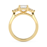 Emerald Cluster Lab Grown Diamond Engagement Ring