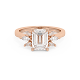 Emerald Cluster Lab Grown Diamond Engagement Ring
