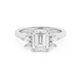 Emerald Cluster Lab Grown Diamond Engagement Ring
