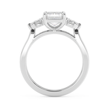 Emerald Cluster Lab Grown Diamond Engagement Ring