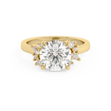 Round Cluster Lab Grown Diamond Engagement Ring