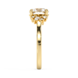 Round Cluster Lab Grown Diamond Engagement Ring