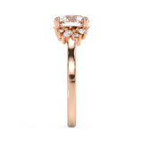 Round Cluster Lab Grown Diamond Engagement Ring