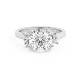 Round Cluster Lab Grown Diamond Engagement Ring