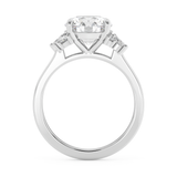 Round Cluster Lab Grown Diamond Engagement Ring