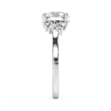 Round Cluster Lab Grown Diamond Engagement Ring
