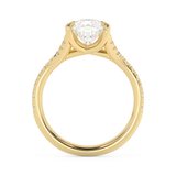 Pear Pave Split Shank Lab Grown Diamond Engagement Ring