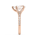 Pear Pave Split Shank Lab Grown Diamond Engagement Ring