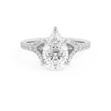 Pear Pave Split Shank Lab Grown Diamond Engagement Ring