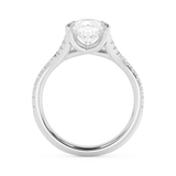 Pear Pave Split Shank Lab Grown Diamond Engagement Ring