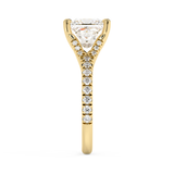 Princess Pave Split Shank Lab Grown Diamond Engagement Ring