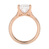 Princess Pave Split Shank Lab Grown Diamond Engagement Ring