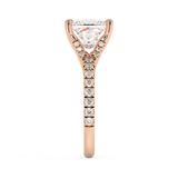 Princess Pave Split Shank Lab Grown Diamond Engagement Ring