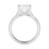 Princess Pave Split Shank Lab Grown Diamond Engagement Ring