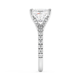 Princess Pave Split Shank Lab Grown Diamond Engagement Ring