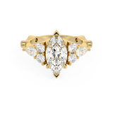Marquise Cluster Lab Grown Diamond Engagement Ring