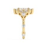Marquise Cluster Lab Grown Diamond Engagement Ring