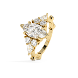 Marquise Cluster Lab Grown Diamond Engagement Ring