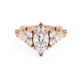 Marquise Cluster Lab Grown Diamond Engagement Ring