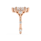 Marquise Cluster Lab Grown Diamond Engagement Ring