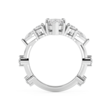 Marquise Cluster Lab Grown Diamond Engagement Ring