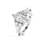 Marquise Cluster Lab Grown Diamond Engagement Ring