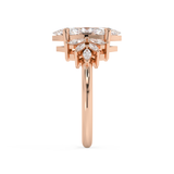 Marquise Cluster Lab Grown Diamond Engagement Ring