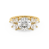 Round Cluster Lab Grown Diamond Engagement Ring