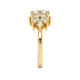Round Cluster Lab Grown Diamond Engagement Ring