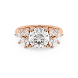 Round Cluster Lab Grown Diamond Engagement Ring