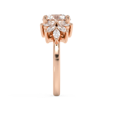 Round Cluster Lab Grown Diamond Engagement Ring