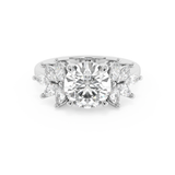 Round Cluster Lab Grown Diamond Engagement Ring