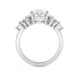 Round Cluster Lab Grown Diamond Engagement Ring