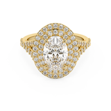 Oval Double Halo & Pave Lab Grown Diamond Engagement Ring