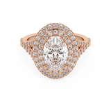 Oval Double Halo & Pave Lab Grown Diamond Engagement Ring