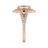 Oval Double Halo & Pave Lab Grown Diamond Engagement Ring