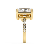 4.75 TCW Radiant & Pear Toi Et Moi Pave Lab Grown Diamond Engagement Ring