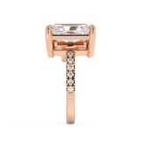 4.75 TCW Radiant & Pear Toi Et Moi Pave Lab Grown Diamond Engagement Ring