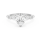 Heart Pave Lab Grown Diamond Engagement Ring