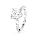 Heart Pave Lab Grown Diamond Engagement Ring
