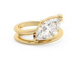 Marquise Solitaire Spiral Shank Lab Grown Diamond Engagement Ring